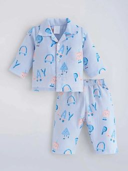 Hopscotch - Quirky Toy Breathable Collared Shirt And Pyjama