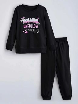 Hopscotch - Cotton Printed T-Shirt And Joggers
