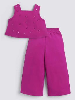 Hopscotch - Beaded Purple Top And Pant