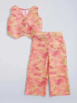 Hopscotch - Printed V-Neck Co-Ord Set