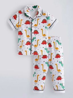 Hopscotch - Dino Cotton Shirt And Pyjama