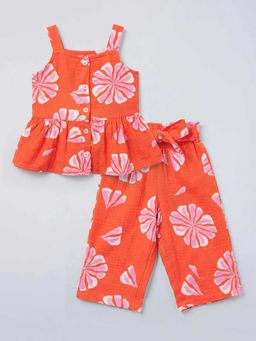 Hopscotch - Cotton Floral Top And Pant
