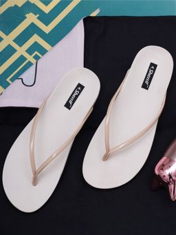 Sherrif Shoes - Womens Comfortable Beige Flipflop