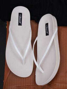 Sherrif Shoes - Womens Comfortable White Flipflop