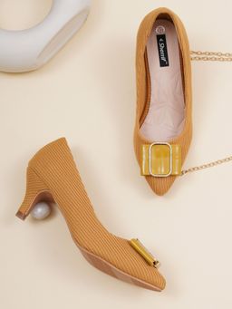 Sherrif Shoes - Womens Yellow Kitten Heel Pumps