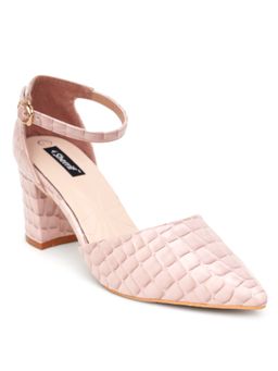Sherrif Shoes - Womens Nude Block Heel Sandals