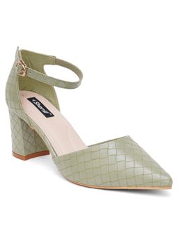 Sherrif Shoes - Womens Green Block Heel Sandals