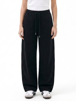 Outzidr - Black Pocket Detail Straight Leg Pant