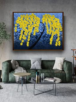The Art House - Yellow Blue Printed Wall Art