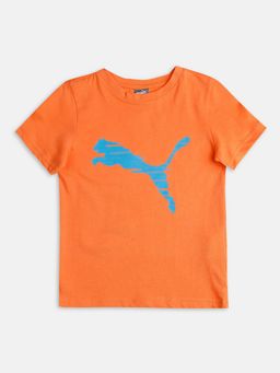 Puma - Cat Logo Boys Orange T-shirt