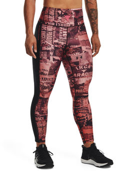 Under Armour - Project Rock Heatgear Ankle Leggings Print-Pink
