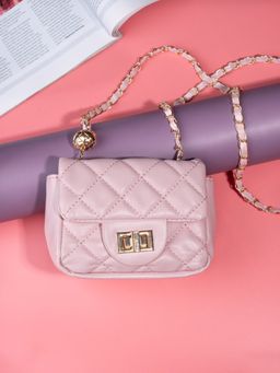 Styli - Women Pink Twisted Chain Sling Bag