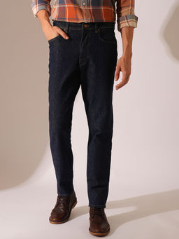 Selected - Men Dark Navy Blue Tapered Fit Jeans