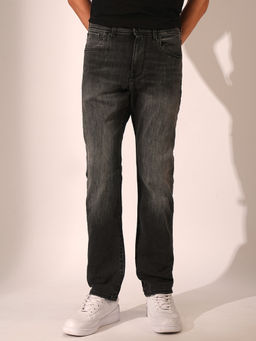 Selected - Men Dark Grey Mid Rise Straight Fit Jeans