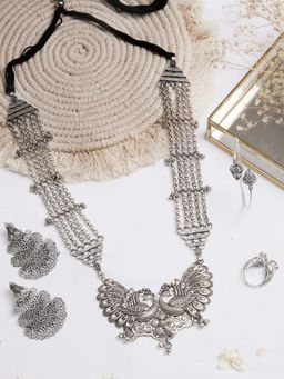 Teejh - by Joker and Witch Padmaja Silver Oxidised Jewelry Gift Set