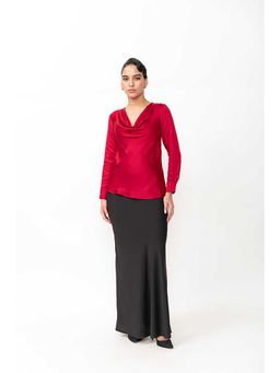 Contemponari - Women Red Satin Solid Top