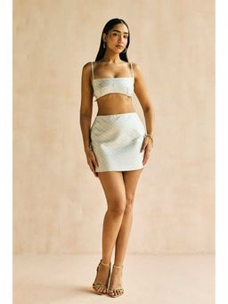 Lea Clothing - Green Lyra Bloom Mini Skirt