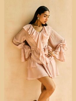 Lea Clothing - Aviva Ruffle Tie-Up Top