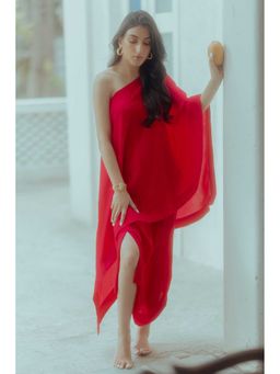 Paulmi & Harsh - Lara Pink Top And Drape Skirt