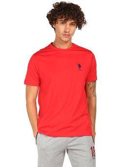 U.S. POLO ASSN. - Men Red I633 Comfort Fit Solid Cotton T-shirt