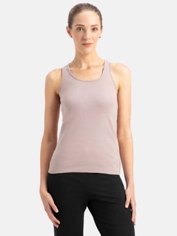 Jockey - 1467 Women Super Combed Cotton Rib Fabric Solid Tank Top - Mocha