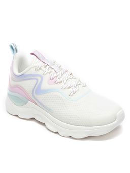 Xtep - Women Colourblocked Textile White & Pink Running Shoes
