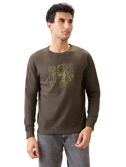 Park Avenue - Grey Cotton Blend Slim Fit Sweatshirt