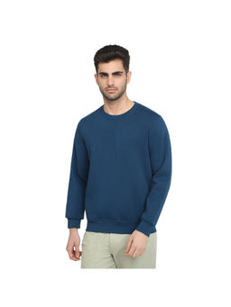 Parx - Blue Cotton Blend Regular Fit Sweatshirt