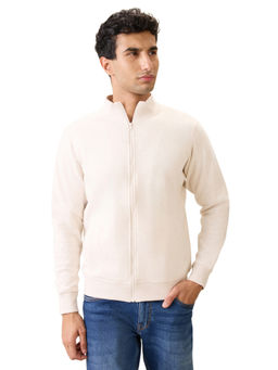 Parx - White Cotton Blend Regular Fit Sweatshirt