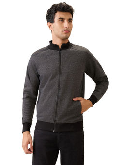 Parx - Grey Cotton Blend Regular Fit Sweatshirt