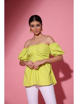 GAURI DESIGNER APPARELS - Womens Lime Yellow Top