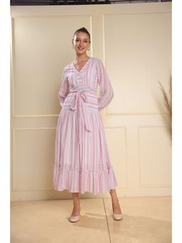 GAURI DESIGNER APPARELS - Womens Abstract Midi Dress