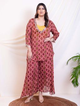 Deebaco - Geometrical Printed Women's Plus Size Co-Ord Set