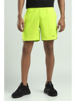 Reebok - Men Green Polyester Solid Regular Fit Shorts