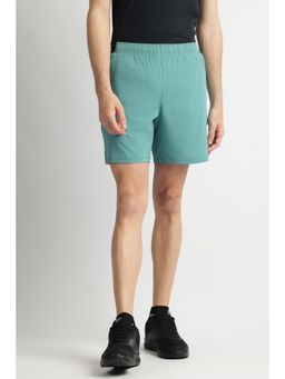 Reebok - Men Blue Polyester Solid Regular Fit Shorts