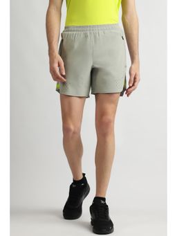 Reebok - Men Grey Polyester Solid Regular Fit Shorts