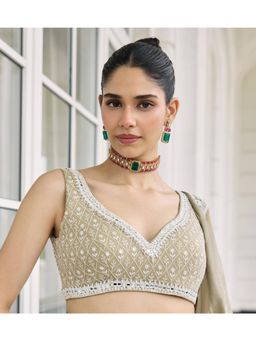 AMAARA JEWELS - Verde Noir Red Necklace with Earrings