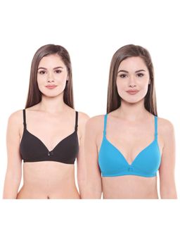 Bodycare - Pack Of 2 Lightly Padded T-Shirt Bra - Multi Color