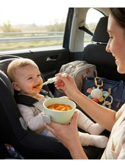 Bonfino - Travel Mate Feeding Bowl with Foldable Spoon-Green-6-12 Months