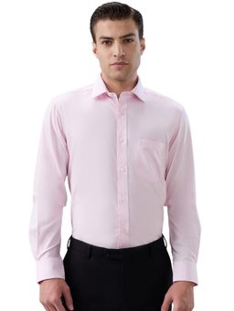 ColorPlus - Regular Fit Solid Pink Shirt