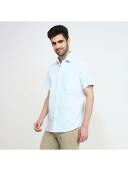 ColorPlus - Regular Fit Solid Light Blue Shirt