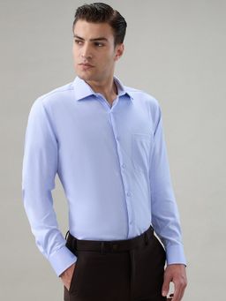 Park Avenue - Regular Fit Solid Medium Blue Shirt