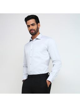 Park Avenue - Regular Fit Solid Light Grey Shirt