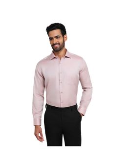Park Avenue - Regular Fit Textured Pink Shirt