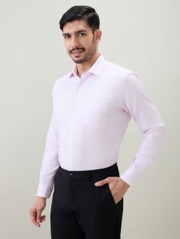 Park Avenue - Regular Fit Textured Light Purple Shirt