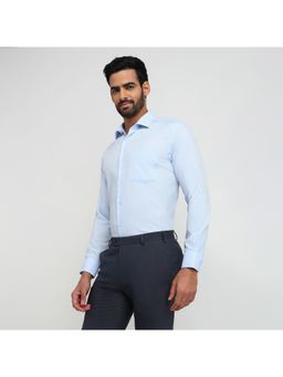 Park Avenue - Regular Fit Textured Medium Blue Shirt