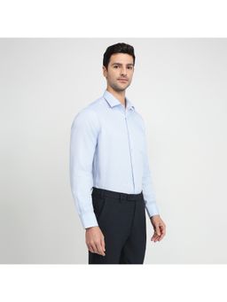 Park Avenue - Regular Fit Checkered Medium Blue Shirt