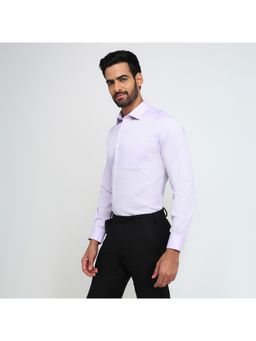 Park Avenue - Regular Fit Striped Light Purple Shirt