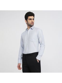 Park Avenue - Slim Fit Textured Medium Blue Shirt