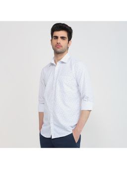 Park Avenue - Slim Fit Printed Light Blue Shirt